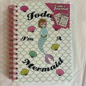 Mermaid Unicorn 2 in 1 Journal Book NEW